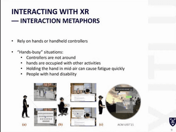 Hands-free Gesture-based Techniques for Extended Reality Systems(Presented by Professor Haining Liang from Xi’an Jiaotong-Liverpool University)